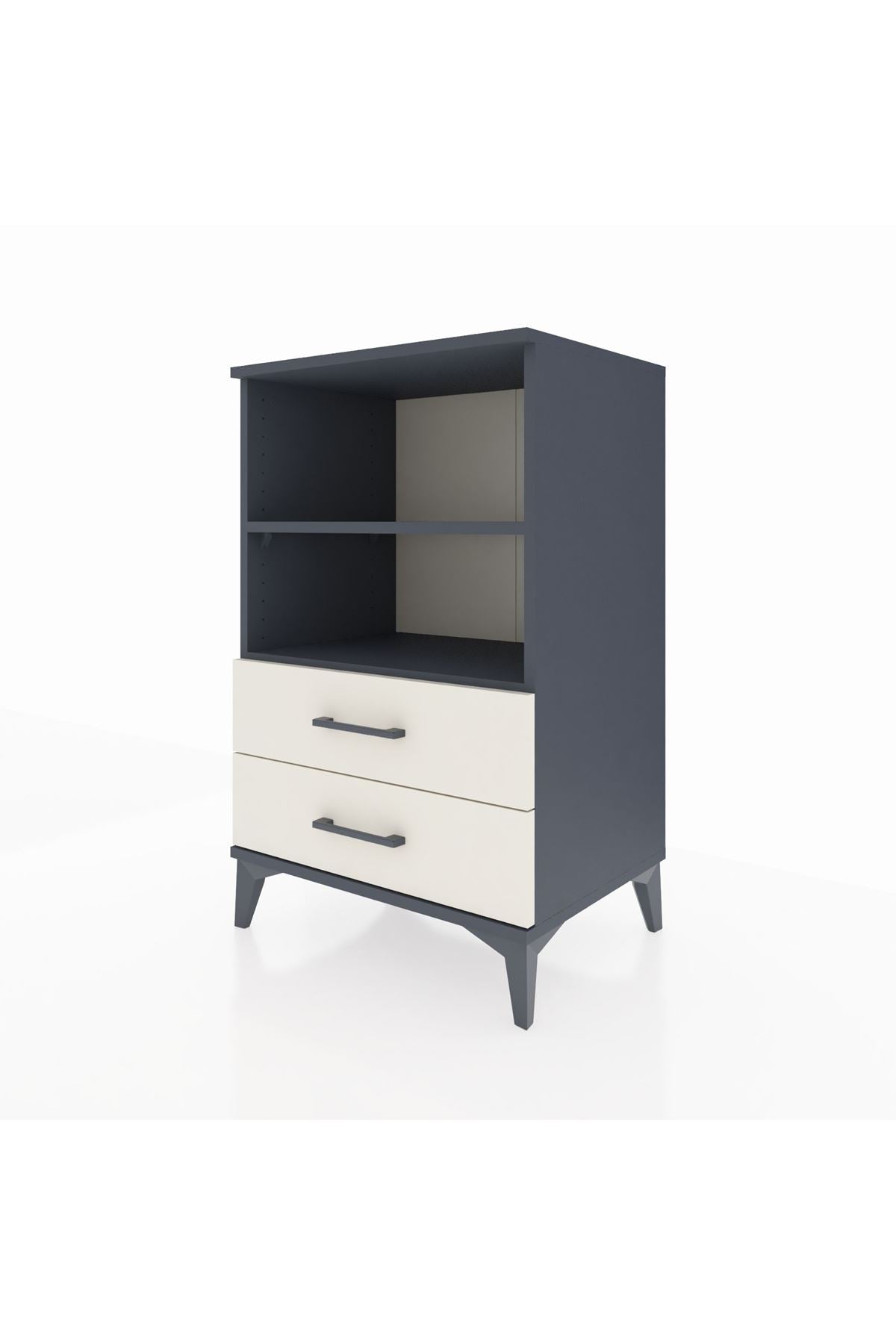 Hyperion Komodin 2 Raflı 2 Çekmeceli 60x44x96 Antrasit-Aytaşı
