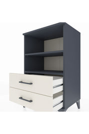 Hyperion Komodin 2 Raflı 2 Çekmeceli 60x44x96 Antrasit-Aytaşı