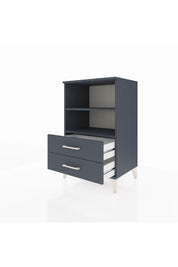 Hyperion Komodin 2 Raflı 2 Çekmeceli 60x44x96 Antrasit-Antrasit