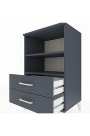 Hyperion Komodin 2 Raflı 2 Çekmeceli 60x44x96 Antrasit-Antrasit