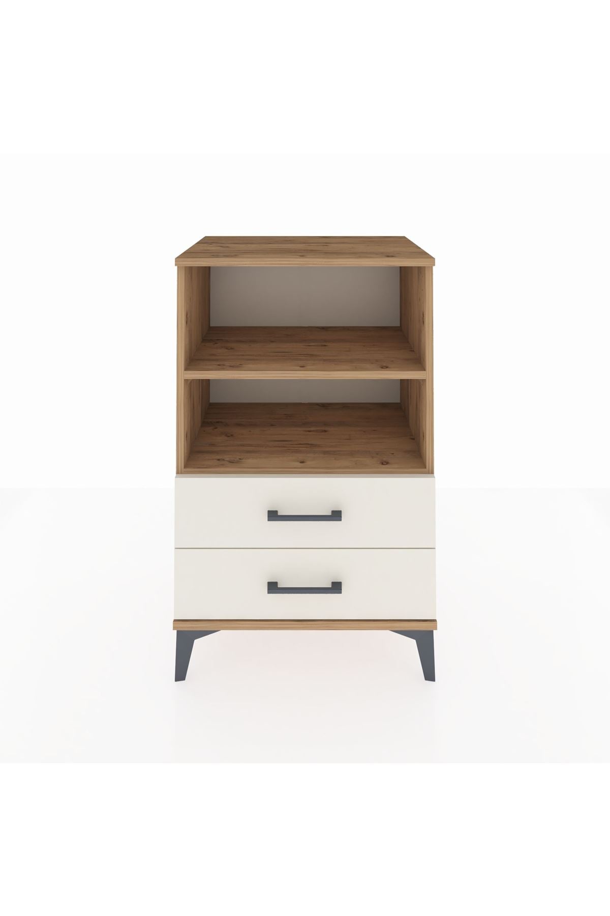 Hyperion Komodin 2 Raflı 2 Çekmeceli 60x44x96 Çam-Aytaşı