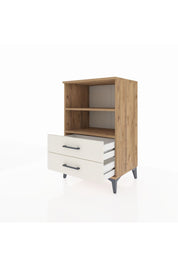 Hyperion Komodin 2 Raflı 2 Çekmeceli 60x44x96 Çam-Aytaşı