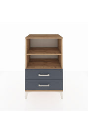 Hyperion Komodin 2 Raflı 2 Çekmeceli 60x44x96 Çam-Antrasit