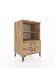 Hyperion Komodin 2 Raflı 2 Çekmeceli 60x44x96 Çam-Çam