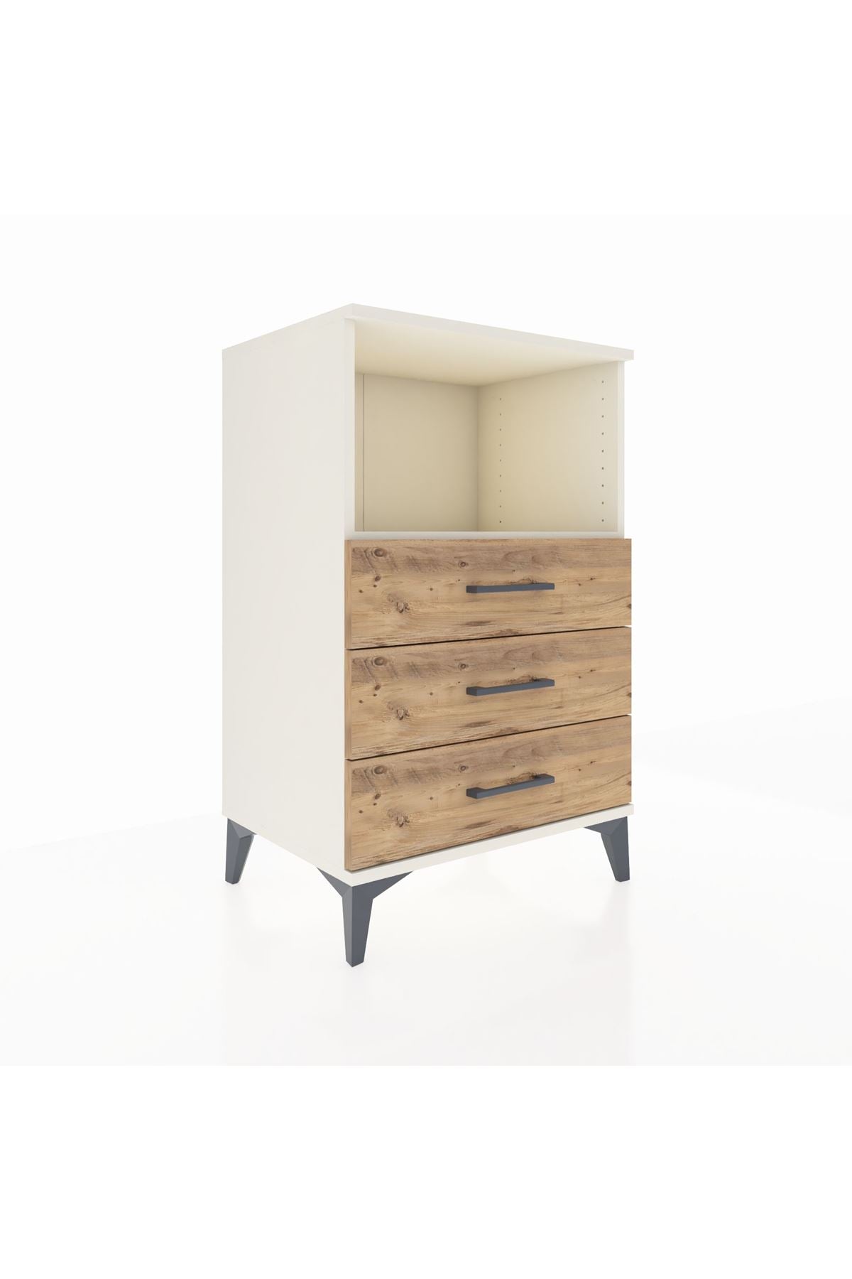 Hyperion Komodin Tek Raflı 3 Çekmeceli 60x44x96 Aytaşı-Çam