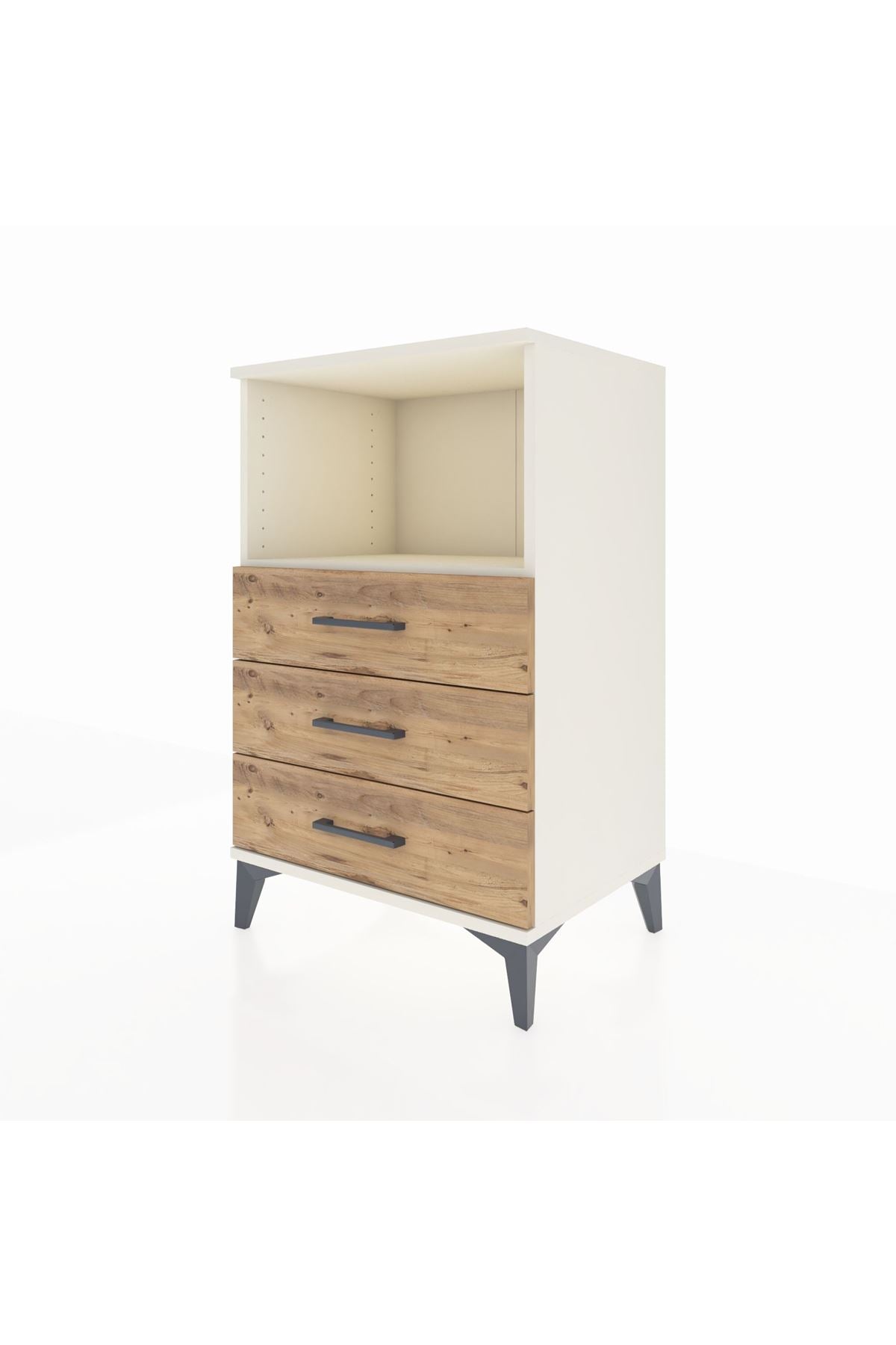 Hyperion Komodin Tek Raflı 3 Çekmeceli 60x44x96 Aytaşı-Çam