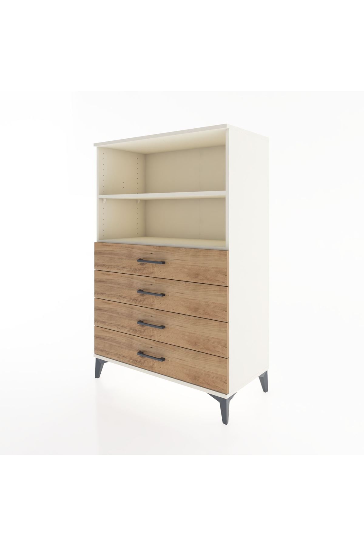 Hyperion Dolap 2 Raflı 4 Çekmeceli 88x44x134 Aytaşı-Çam