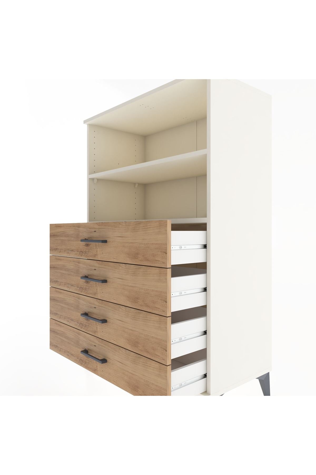 Hyperion Dolap 2 Raflı 4 Çekmeceli 88x44x134 Aytaşı-Çam