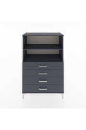 Hyperion Dolap 2 Raflı 4 Çekmeceli 88x44x134 Antrasit-Antrasit