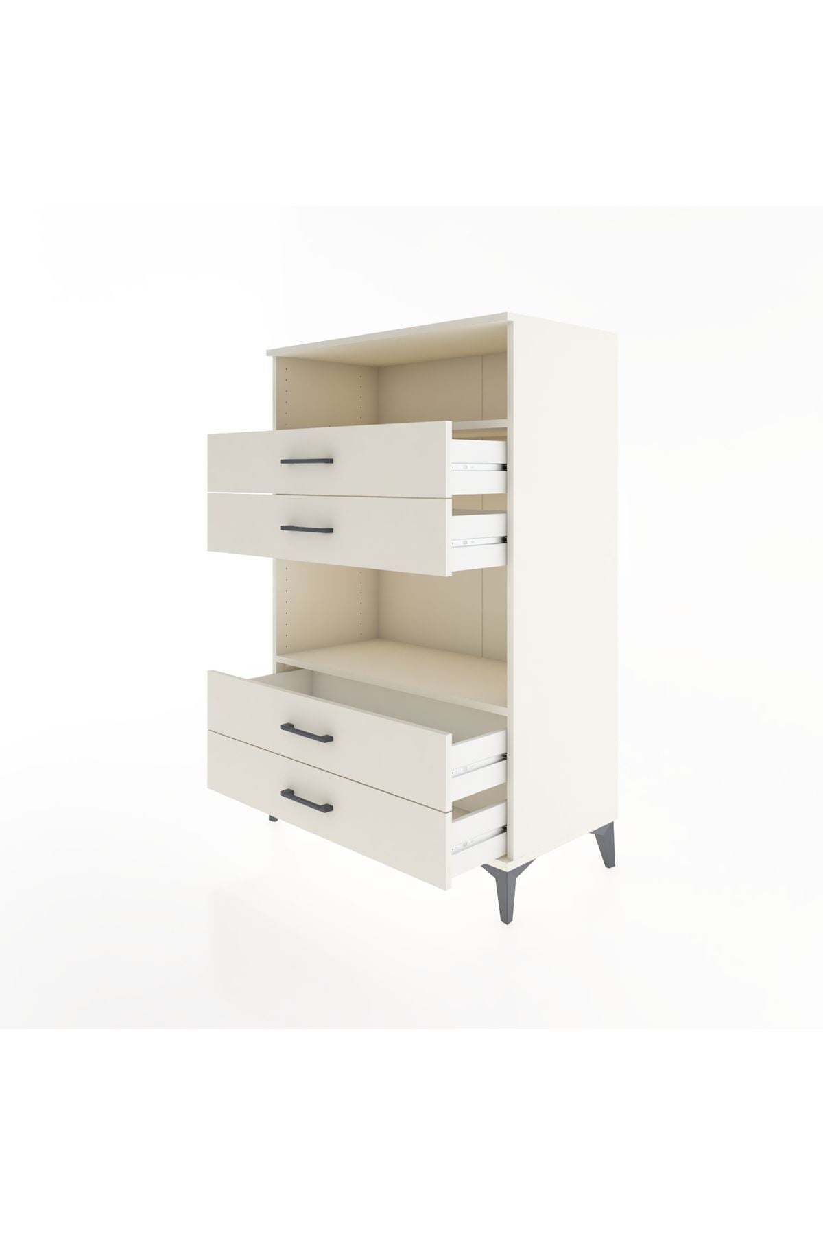 Hyperion Dolap 2 Raflı 4 Çekmeceli 88x44x134 Aytaşı-Aytaşı