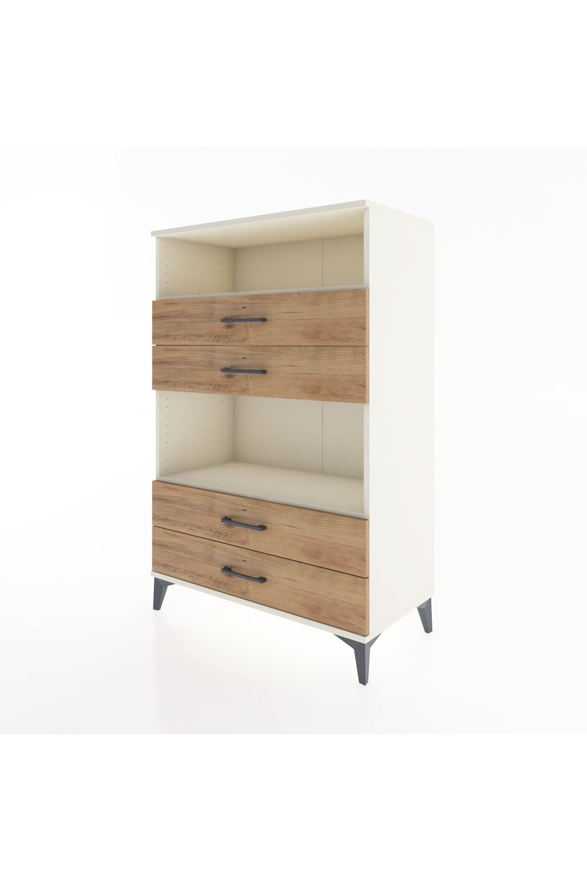 Hyperion Dolap 2 Raflı 4 Çekmeceli 88x44x134 Aytaşı-Çam