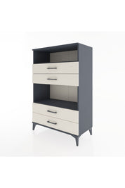 Hyperion Dolap 2 Raflı 4 Çekmeceli 88x44x134 Antrasit-Aytaşı