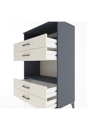 Hyperion Dolap 2 Raflı 4 Çekmeceli 88x44x134 Antrasit-Aytaşı