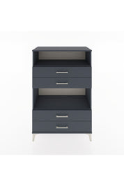 Hyperion Dolap 2 Raflı 4 Çekmeceli 88x44x134 Antrasit-Antrasit