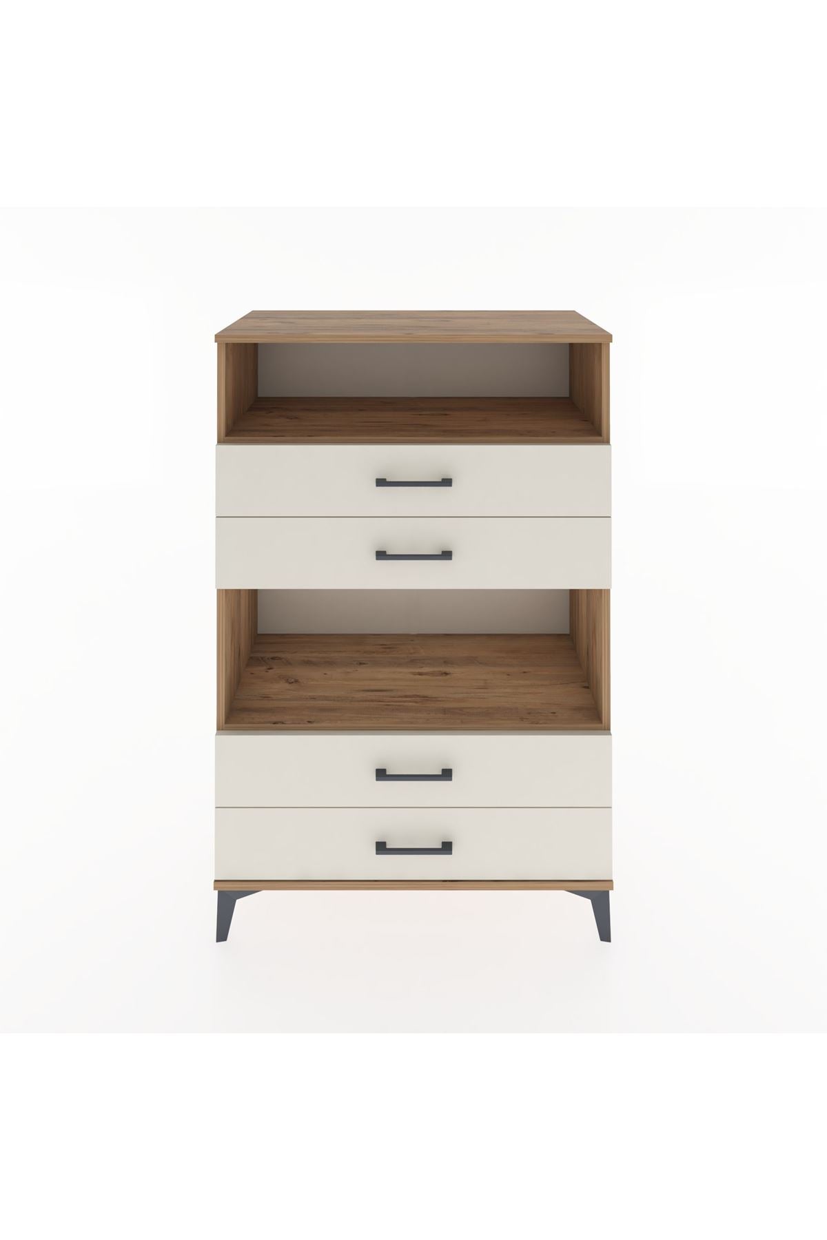 Hyperion Dolap 2 Raflı 4 Çekmeceli 88x44x134 Çam-Aytaşı