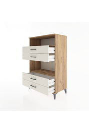 Hyperion Dolap 2 Raflı 4 Çekmeceli 88x44x134 Çam-Aytaşı