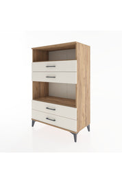 Hyperion Dolap 2 Raflı 4 Çekmeceli 88x44x134 Çam-Aytaşı