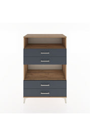 Hyperion Dolap 2 Raflı 4 Çekmeceli 88x44x134 Çam-Antrasit