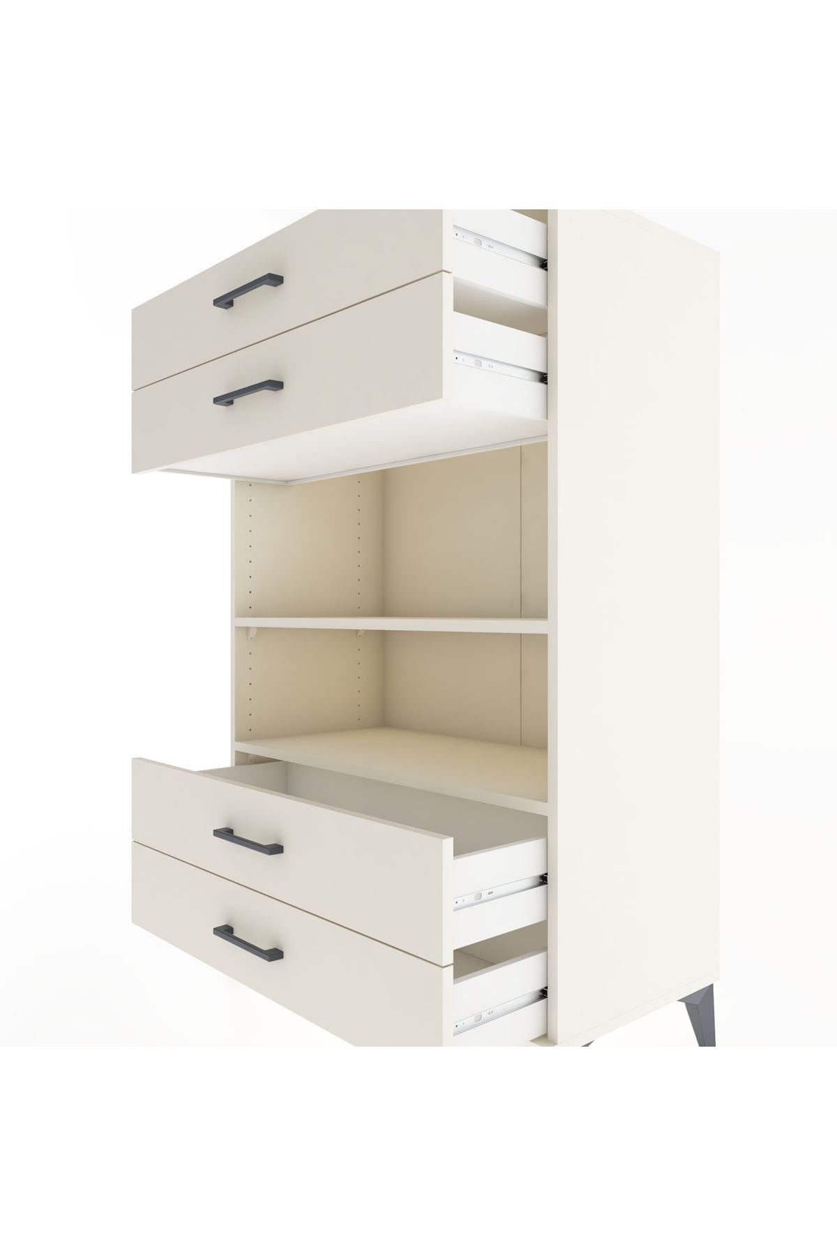 Hyperion Dolap 2 Raflı 4 Çekmeceli 88x44x134 Aytaşı-Aytaşı