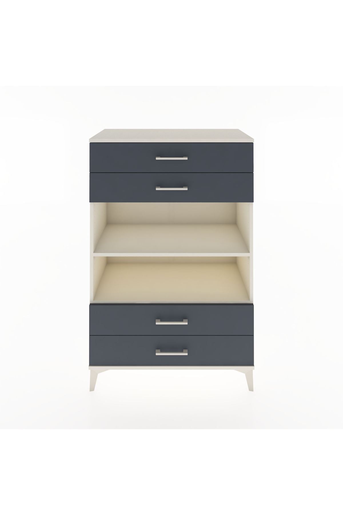 Hyperion Dolap 2 Raflı 4 Çekmeceli 88x44x134 Aytaşı-Antrasit