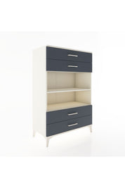 Hyperion Dolap 2 Raflı 4 Çekmeceli 88x44x134 Aytaşı-Antrasit