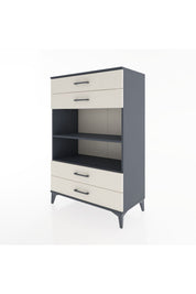 Hyperion Dolap 2 Raflı 4 Çekmeceli 88x44x134 Antrasit-Aytaşı