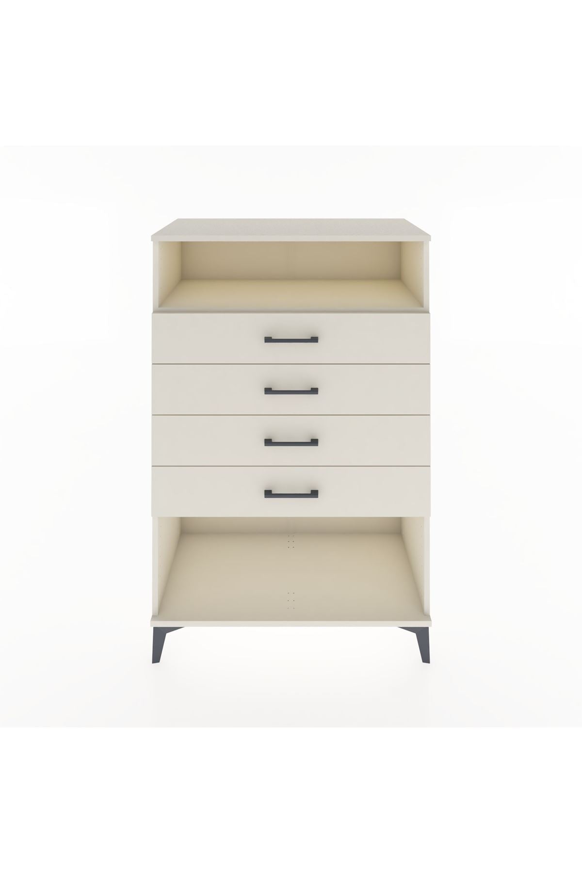 Hyperion Dolap Tek Raflı 4 Çekmeceli 88x44x134 - S51M132V1B