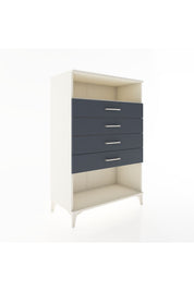 Hyperion Dolap Tek Raflı 4 Çekmeceli 88x44x134 Aytaşı-Antrasit