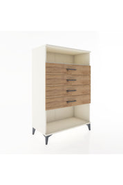 Hyperion Dolap Tek Raflı 4 Çekmeceli 88x44x134 - S51M132V3B