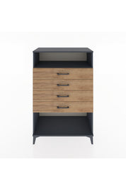 Hyperion Dolap Tek Raflı 4 Çekmeceli 88x44x134 - S51M132V6B