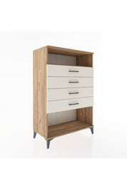 Hyperion Dolap Tek Raflı 4 Çekmeceli 88x44x134 - S51M132V7B