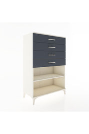 Hyperion Dolap Tek Raflı 4 Çekmeceli 88x44x134 Aytaşı-Antrasit