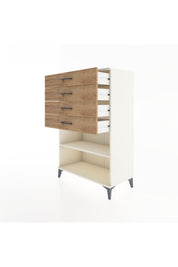 Hyperion Dolap Tek Raflı 4 Çekmeceli 88x44x134 - S51M133V3B