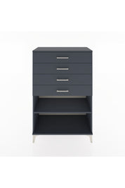 Hyperion Dolap Tek Raflı 4 Çekmeceli 88x44x134 Antrasit-Antrasit