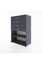 Hyperion Dolap Tek Raflı 4 Çekmeceli 88x44x134 Antrasit-Antrasit