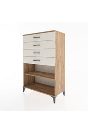 Hyperion Dolap Tek Raflı 4 Çekmeceli 88x44x134 - S51M133V7B