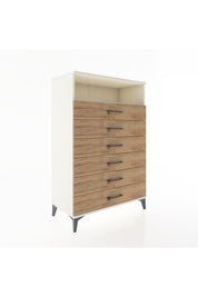 Hyperion Dolap Tek Raflı 6 Çekmeceli 88x44x134 - S51M134V3B