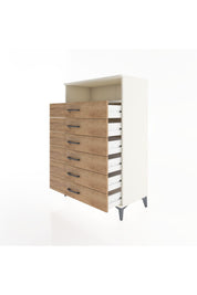 Hyperion Dolap Tek Raflı 6 Çekmeceli 88x44x134 - S51M134V3B