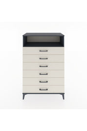 Hyperion Dolap Tek Raflı 6 Çekmeceli 88x44x134 - S51M134V4B