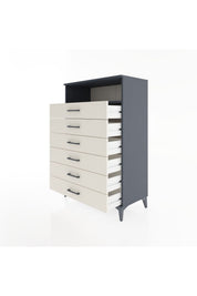 Hyperion Dolap Tek Raflı 6 Çekmeceli 88x44x134 - S51M134V4B