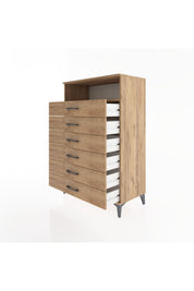 Hyperion Dolap Tek Raflı 6 Çekmeceli 88x44x134 - S51M134V9B