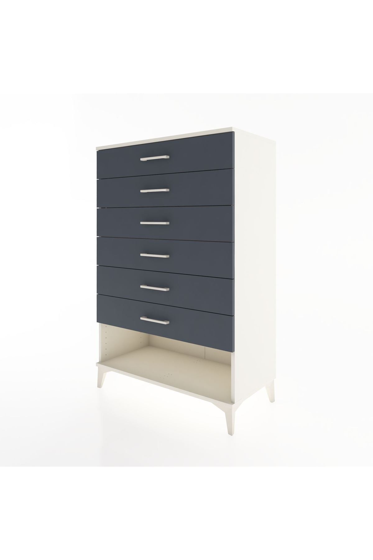 Hyperion Dolap 6 Çekmeceli 88x44x134 Aytaşı-Antrasit