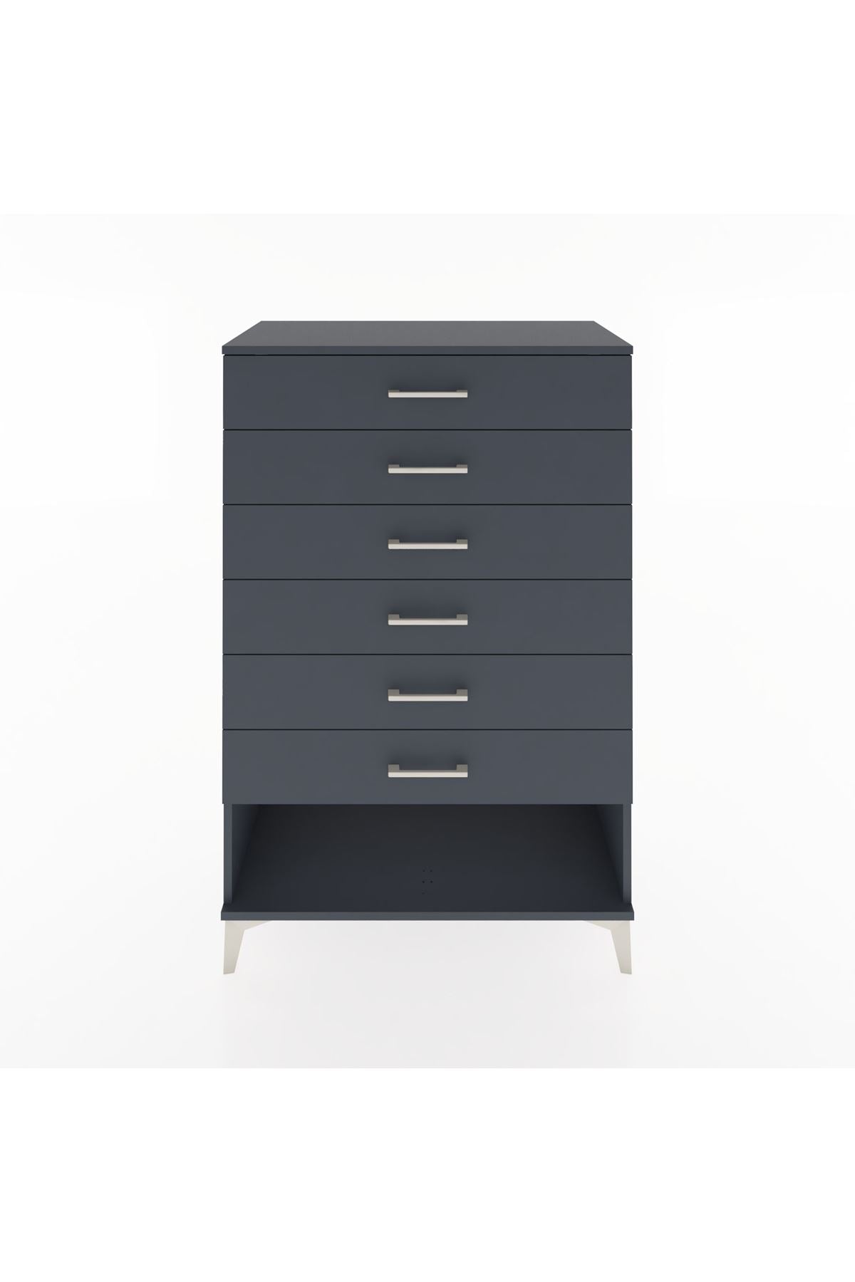 Hyperion Dolap 6 Çekmeceli 88x44x134 Antrasit-Antrasit