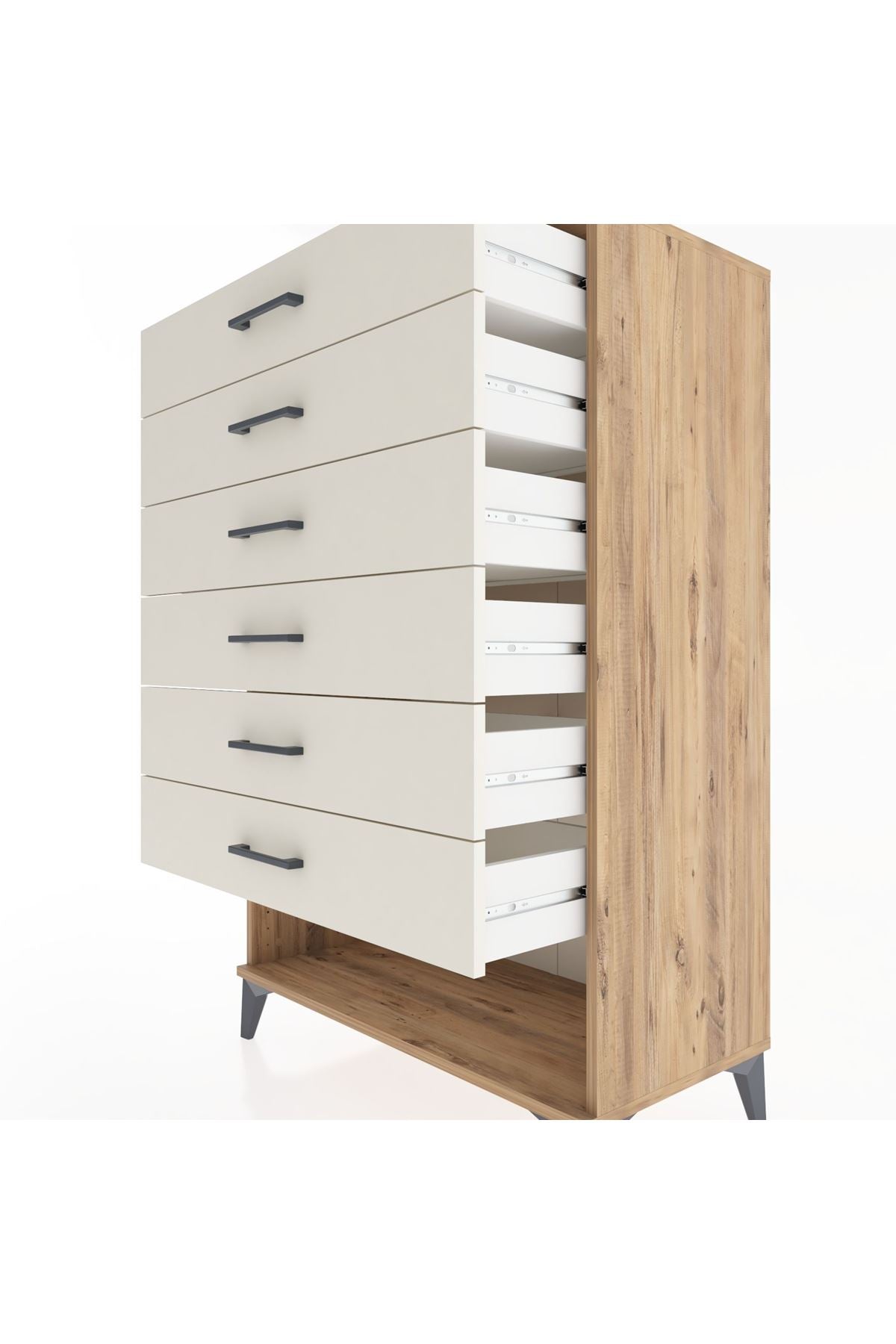 Hyperion Dolap 6 Çekmeceli 88x44x134 Çam-Aytaşı