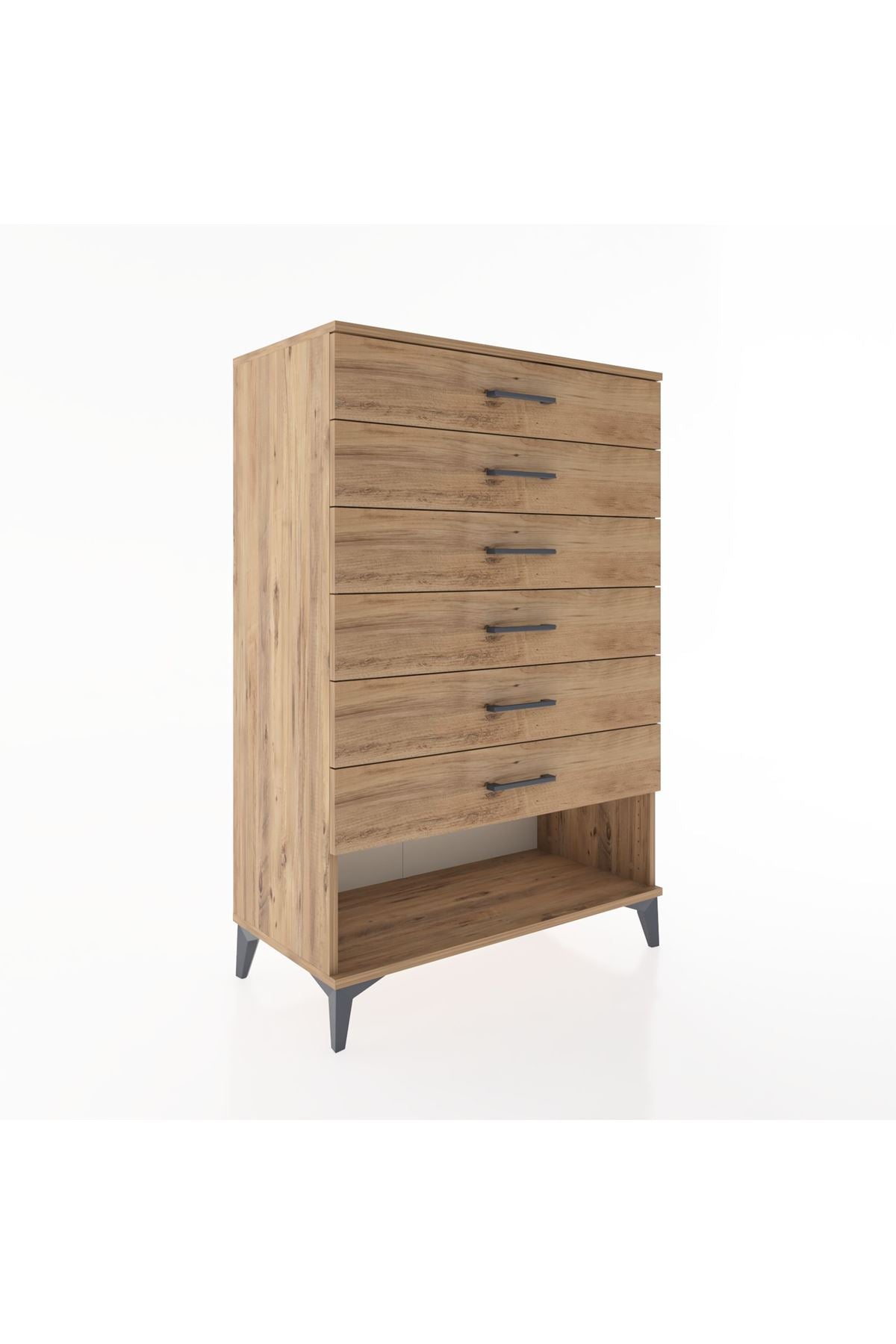 Hyperion Dolap 6 Çekmeceli 88x44x134 Çam-Çam