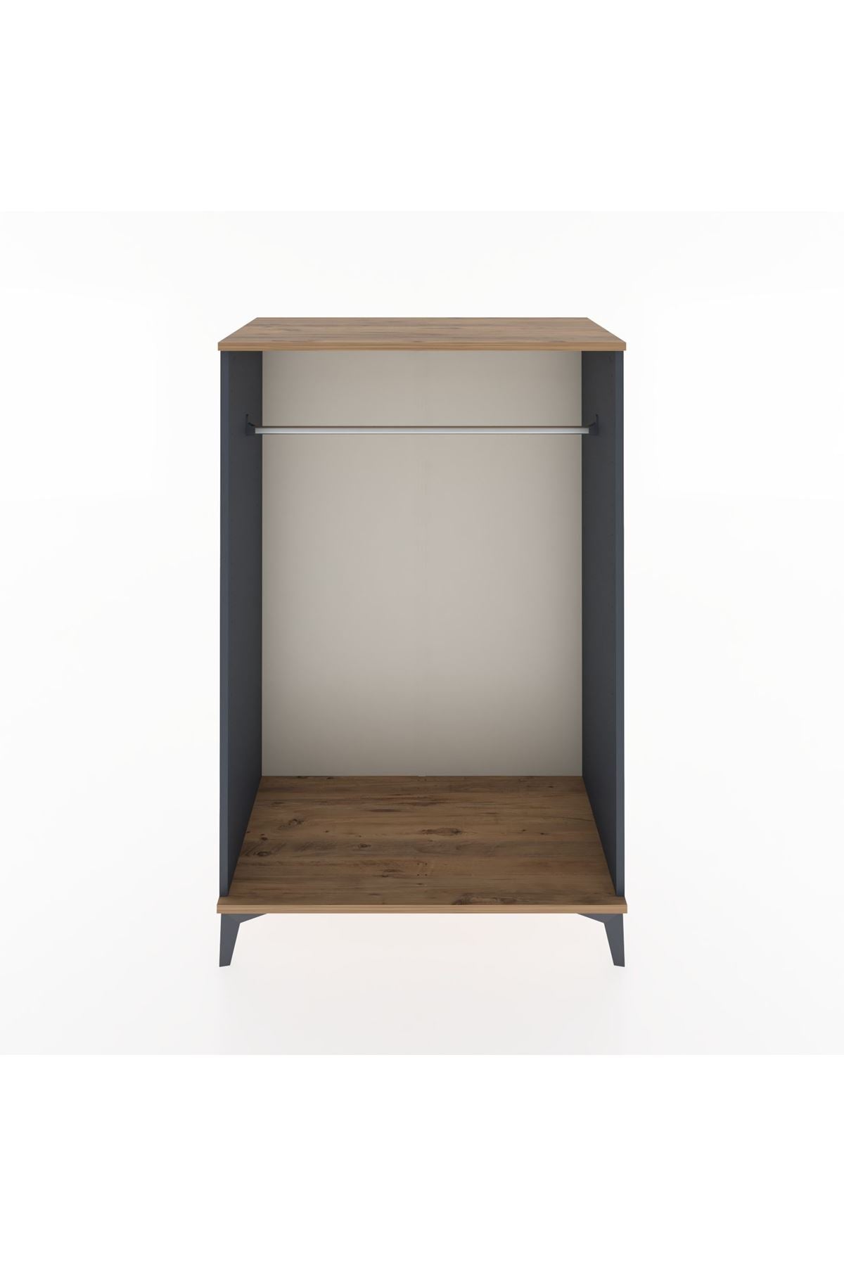 Hyperion Dolap Tek Askılı 88x44x134 Antrasit-Çam