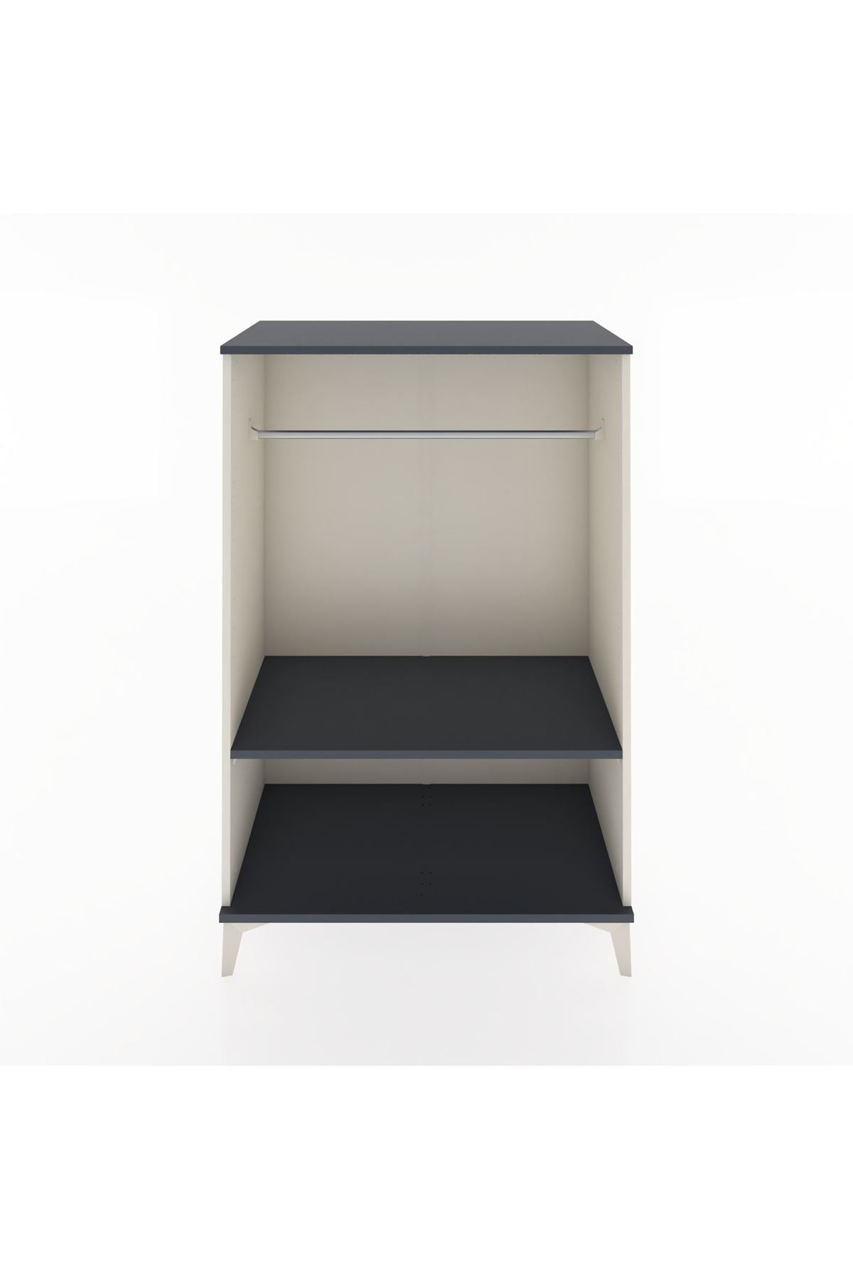 Hyperion Dolap Tek Raflı Tek Askılı 88x44x134 Aytaşı-Antrasit