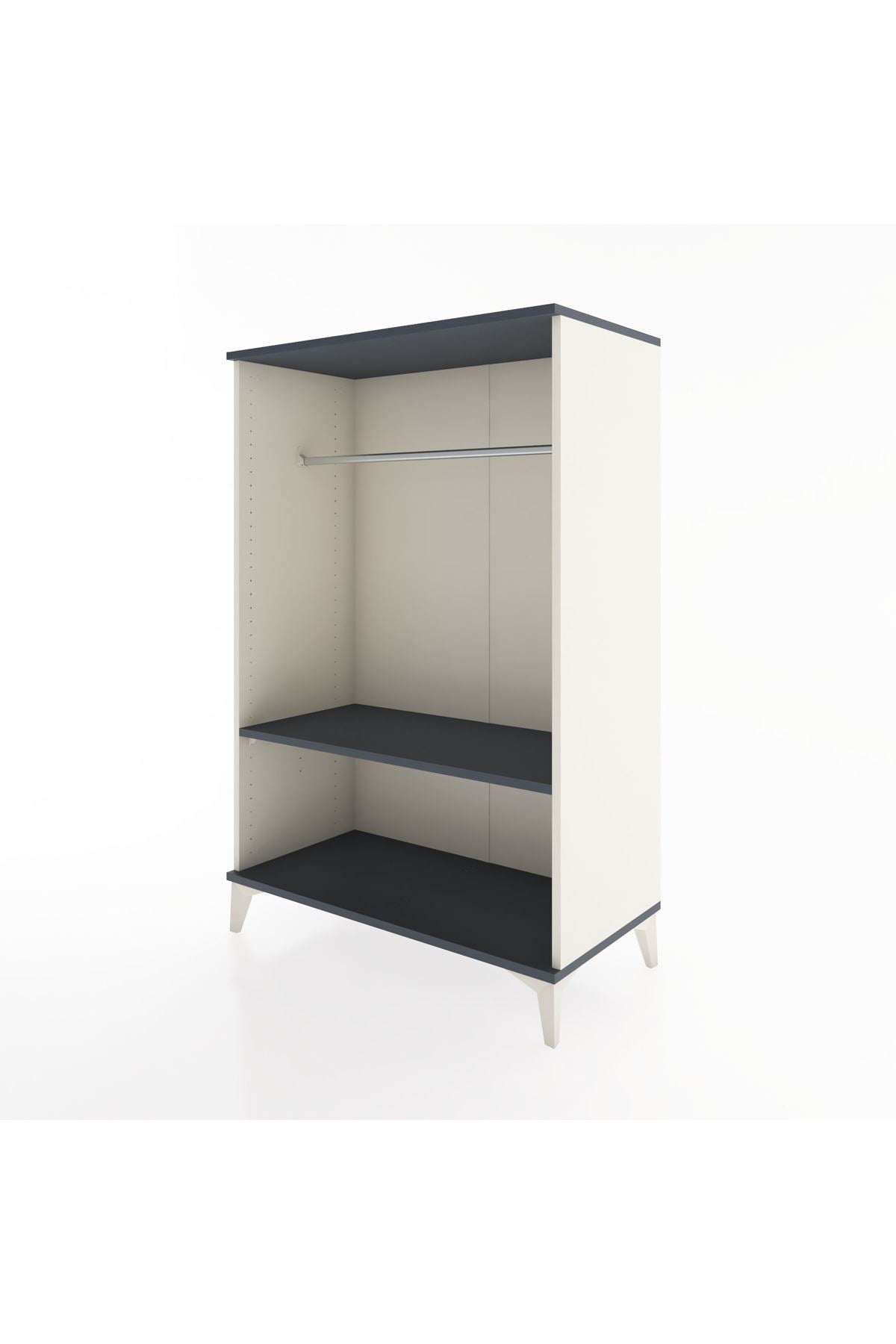 Hyperion Dolap Tek Raflı Tek Askılı 88x44x134 Aytaşı-Antrasit