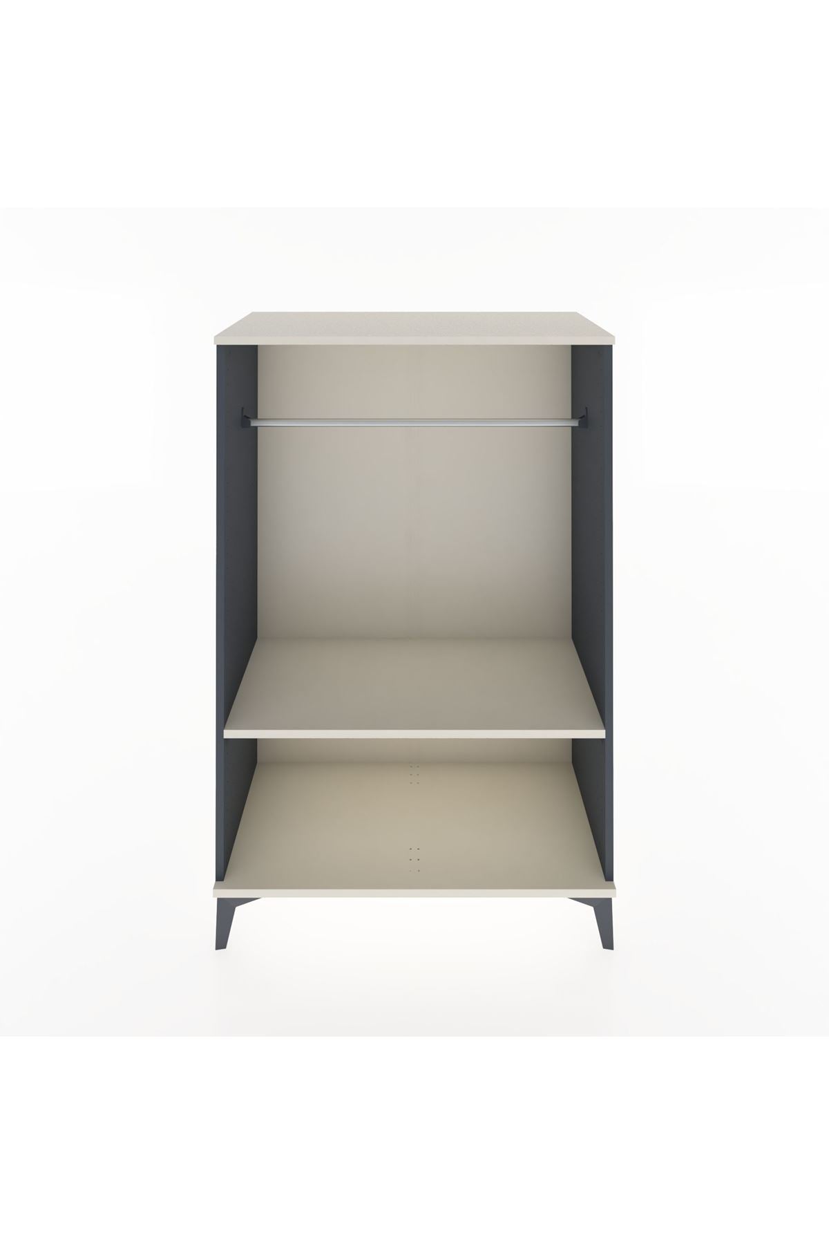 Hyperion Dolap Tek Raflı Tek Askılı 88x44x134 Antrasit-Aytaşı