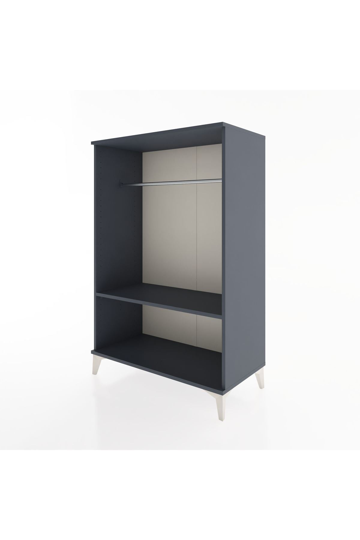 Hyperion Dolap Tek Raflı Tek Askılı 88x44x134 Antrasit-Antrasit